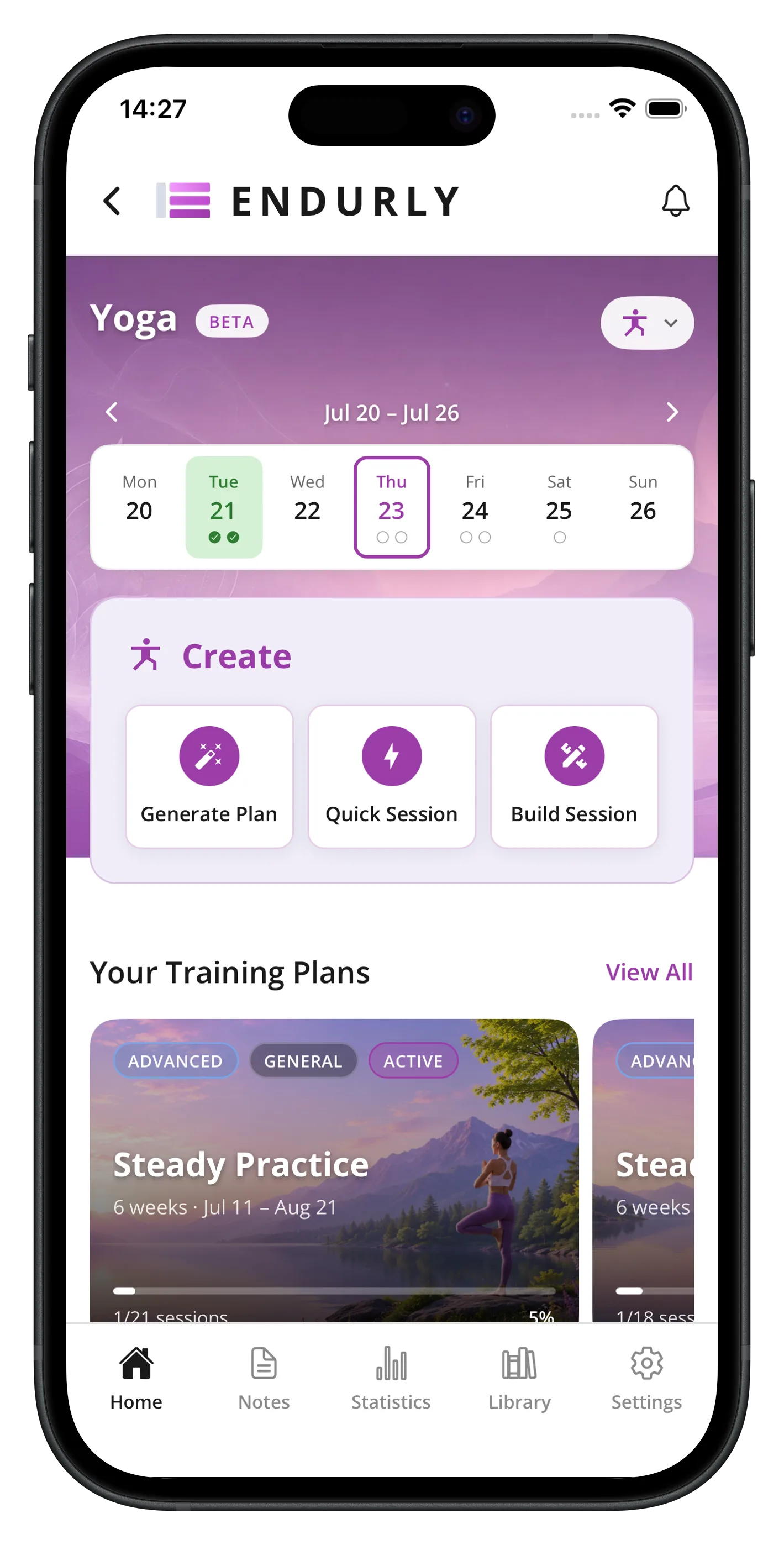 Yoga dashboard