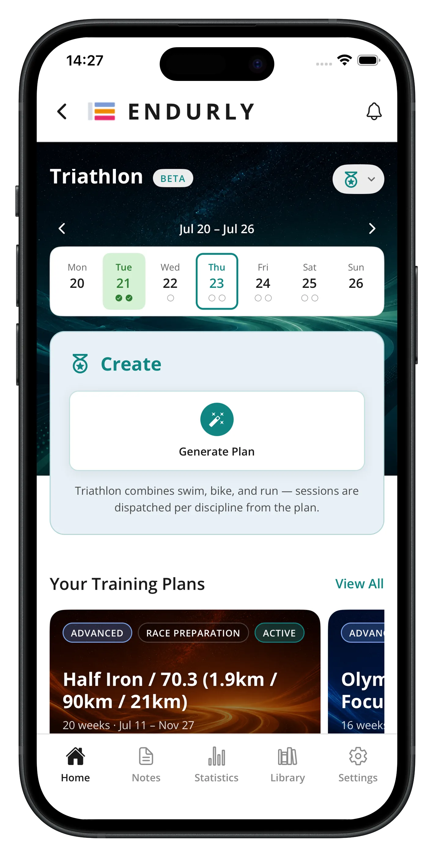 Triathlon dashboard