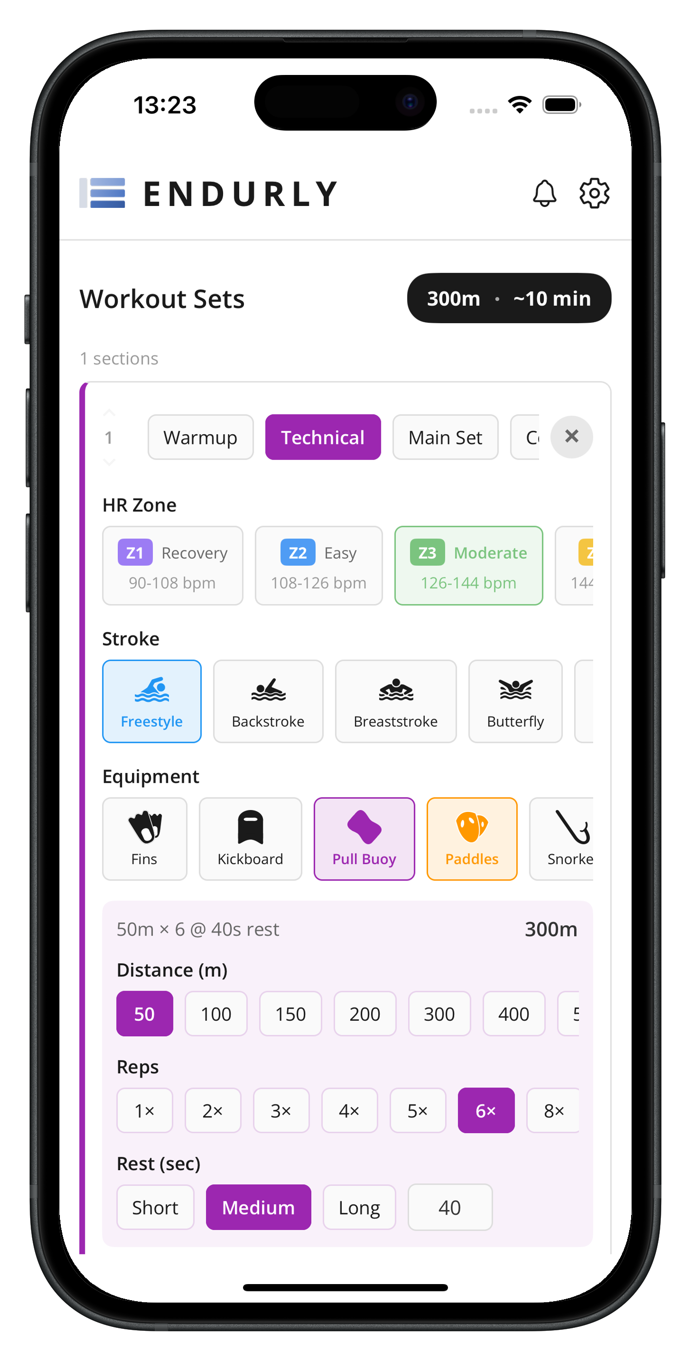 Manual workout builder