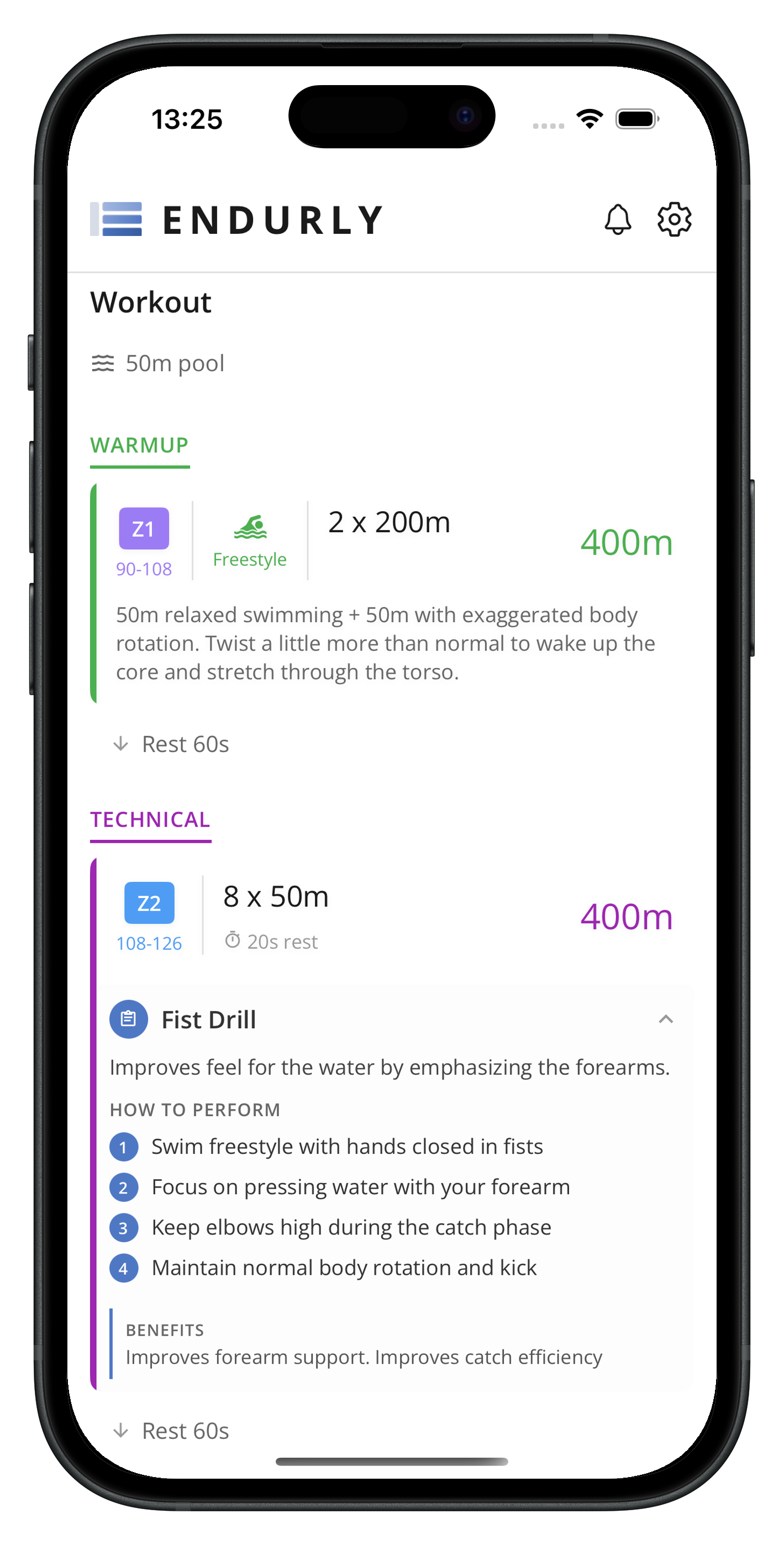 Structured session view