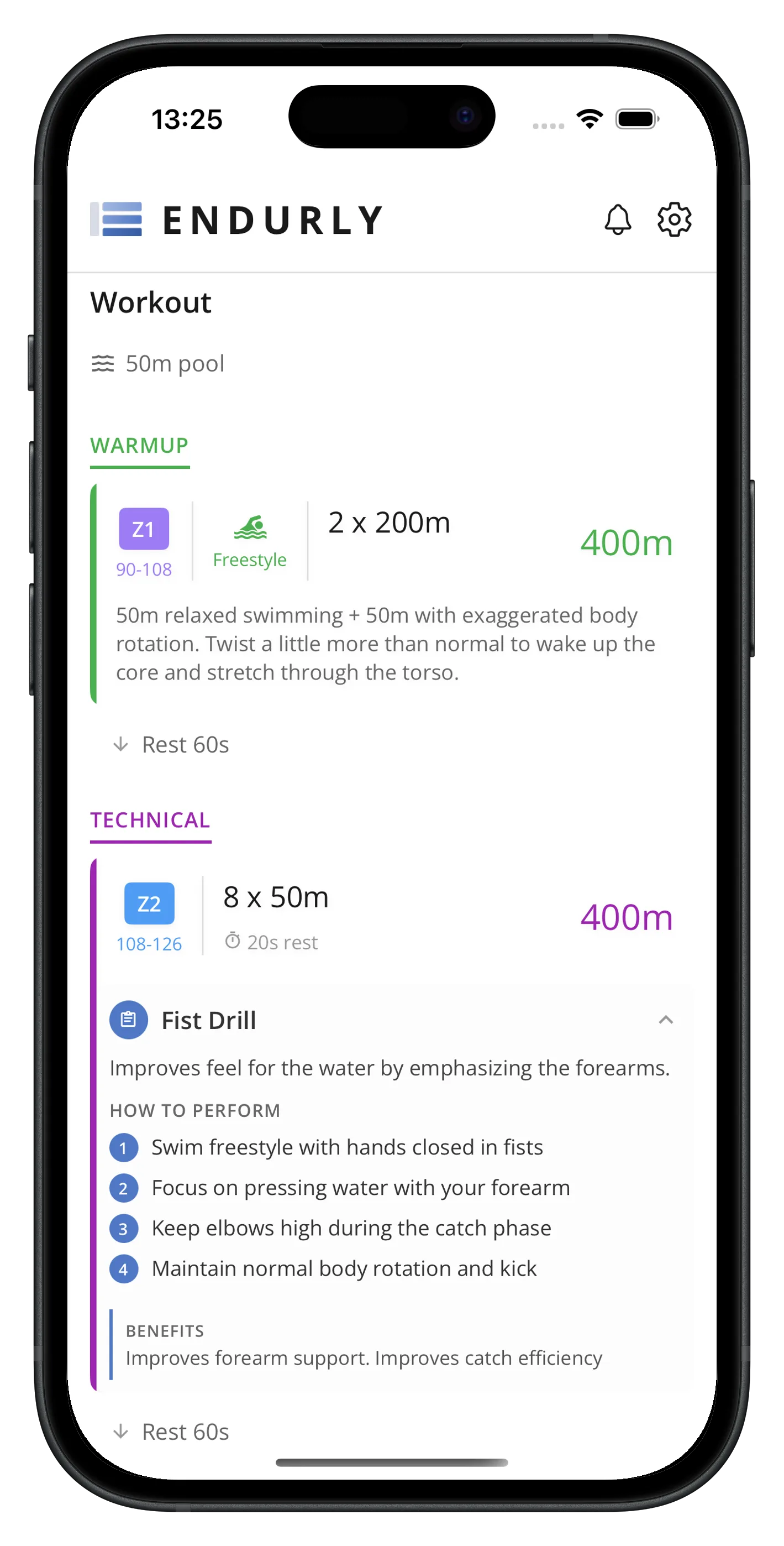 Structured session view